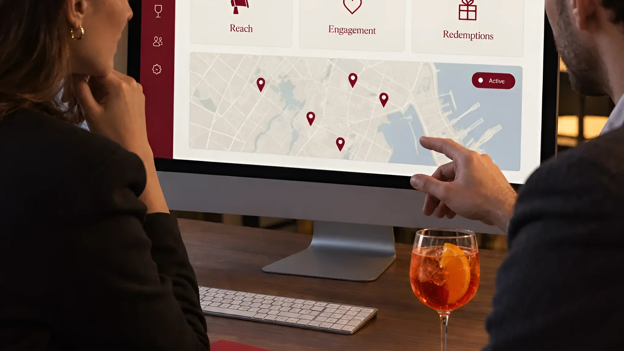 Campaign overview dashboard of the AI Web Creator on a desktop screen